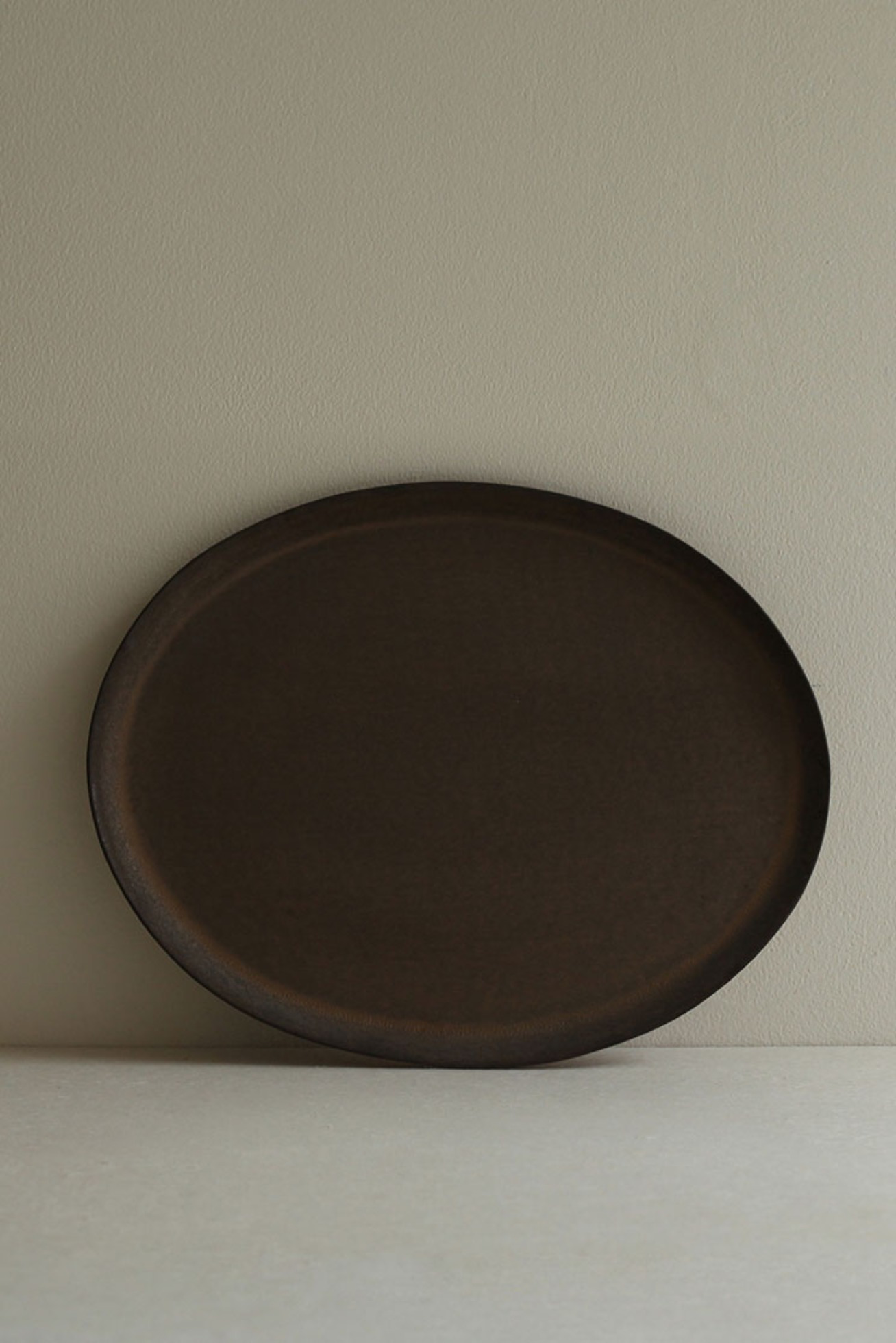 Round Oval Platter｜Copper Brown